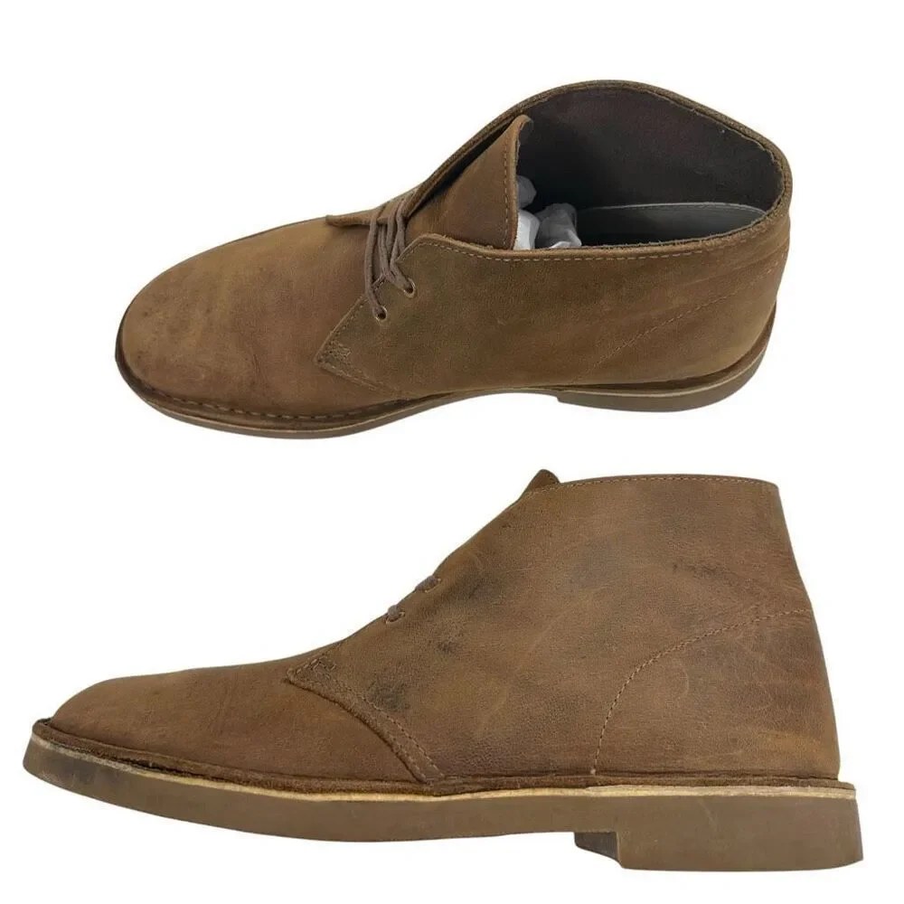 Clark’s Brown Nubuck Leather Chukka Boots Men’s Size 9.5M